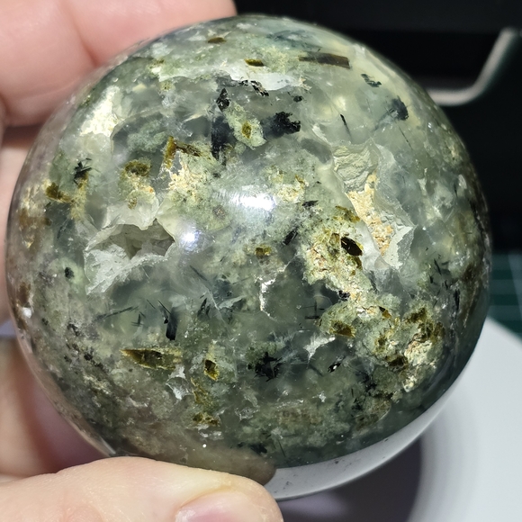 Crystal Rock Other - Super Druzy Prehnite Sphere